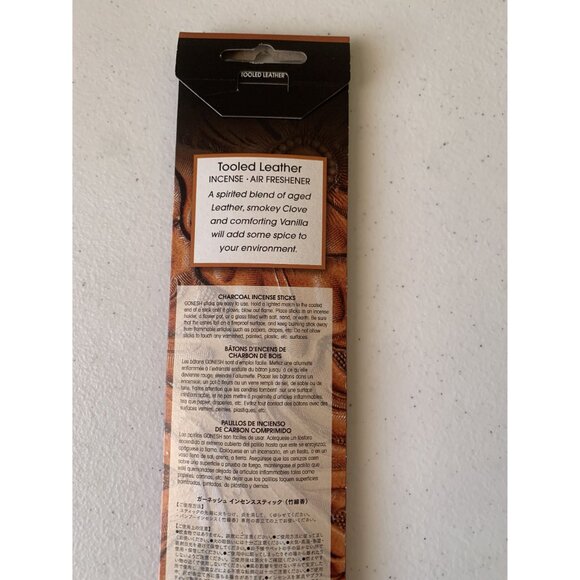 Gonesh Incense Sticks Saddle Up Tooled Leather Fragrance Air Freshener 30 Sticks - Picture 4 of 4